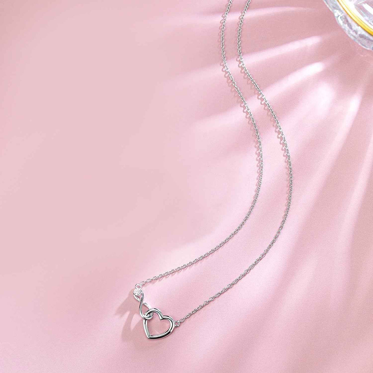 Silver infinity heart necklace
