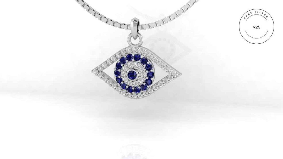 Silver Evil Eye Necklace