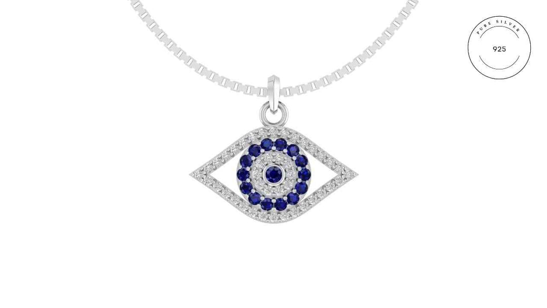 Silver Evil Eye Necklace