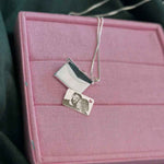 Load image into Gallery viewer, Envelope Photo Engrave Pure 92.5 Silver Necklace For Him &amp; her
