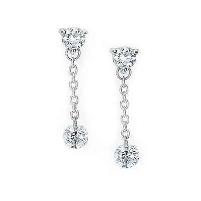 925 Sterling Silver Cubic Zirconia Earrings For Women And Girls|with Authenticity Certificate, 925 Stamp