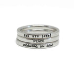 Load image into Gallery viewer, Personalized Tiny Message Ring in 14K Yellow Gold plated
