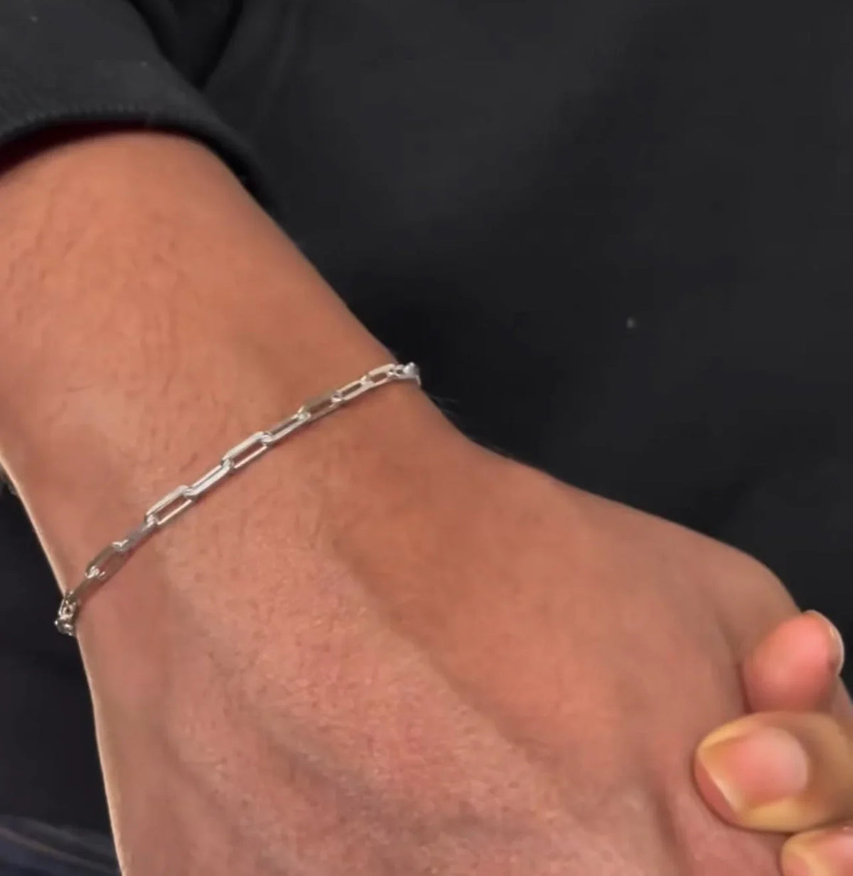 Vidhata jewels 925 silver paper clip unisex bracelet