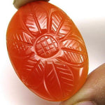 Load image into Gallery viewer, 45.3Ct  Natural Orange Carnelian Agate Fine Oval Carved Gemstone
