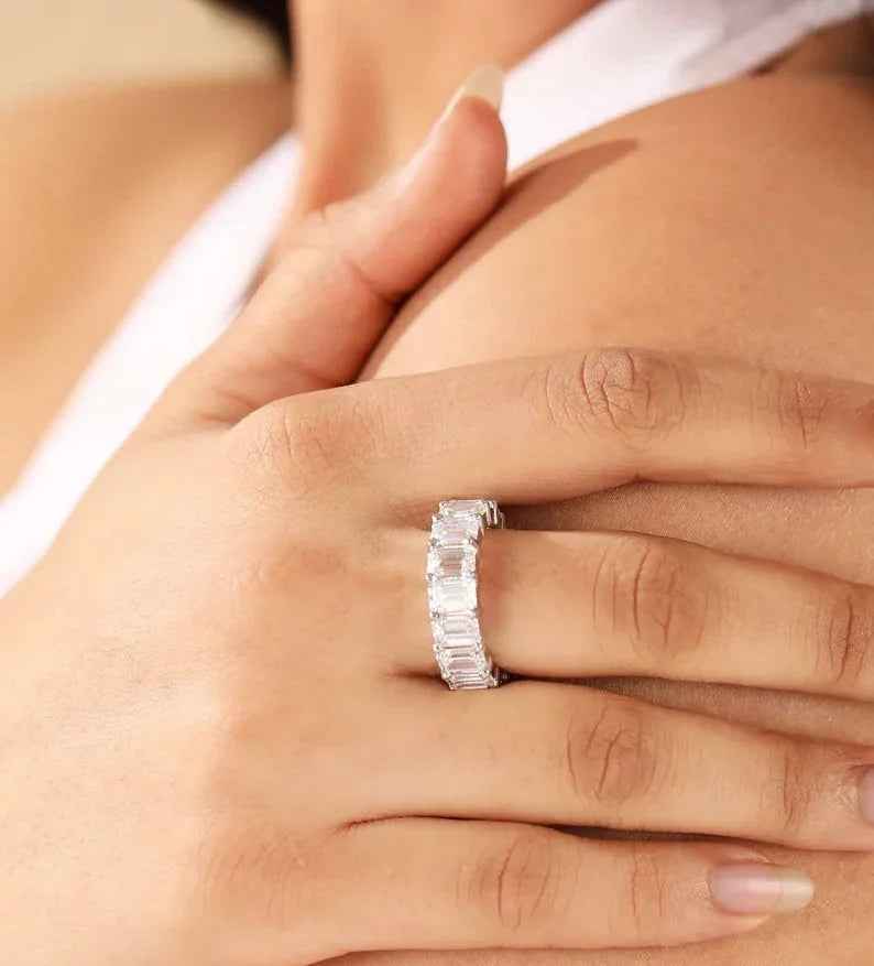 92.5 silver Eternity Band Ring