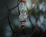 Load image into Gallery viewer, Trishul Damru Rudraksha Pendant with Orignal Rudraksha Mala
