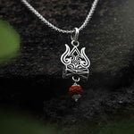 Load image into Gallery viewer, Trishul Damru Rudraksha Pendant Chain 925 Silver
