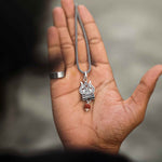 Load image into Gallery viewer, Trishul Damru Rudraksha Pendant Chain 925 Silver
