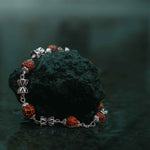 Load image into Gallery viewer, New Stylish Silver Damru Rudraksha Bracelet
