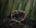 Load image into Gallery viewer, New Stylish Silver Damru Rudraksha Bracelet
