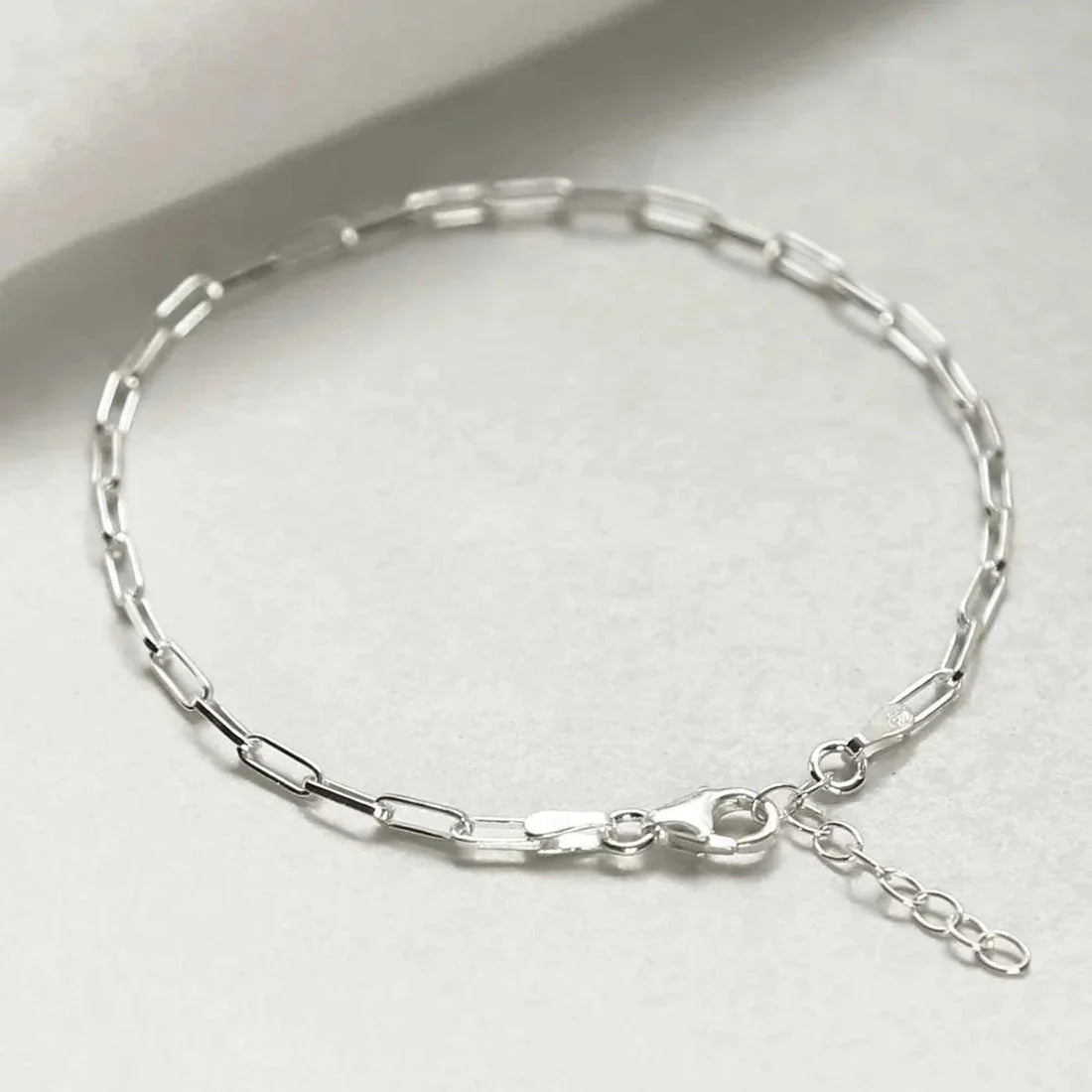 Vidhata jewels 925 silver paper clip unisex bracelet