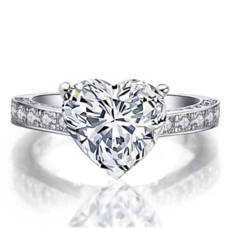 Embassy heart silver ring