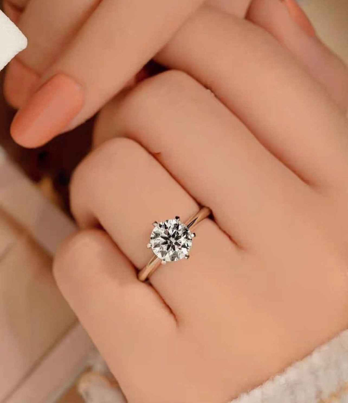 American diamond silver ring