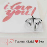 Load image into Gallery viewer, Heart Beat Silver Ring
