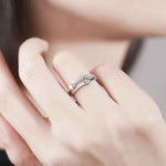 Load image into Gallery viewer, Heart Layered Silver Ring

