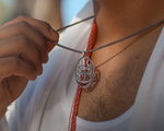Load image into Gallery viewer, Black Oxidised Trishul Pendant Chain
