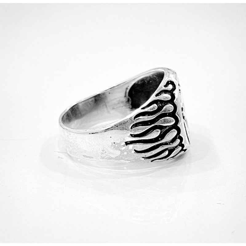 Stylish Silver Om Ring