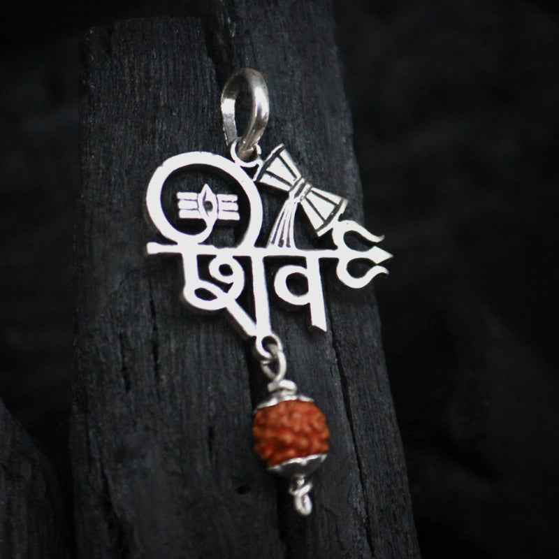 Shiv silver pendant