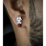 Load image into Gallery viewer, Silver Trishul Damru Earring
