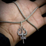 Load image into Gallery viewer, Trishul Pendant with Oxidised Chain

