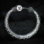 Load image into Gallery viewer, Trishul Om Silver Bangle
