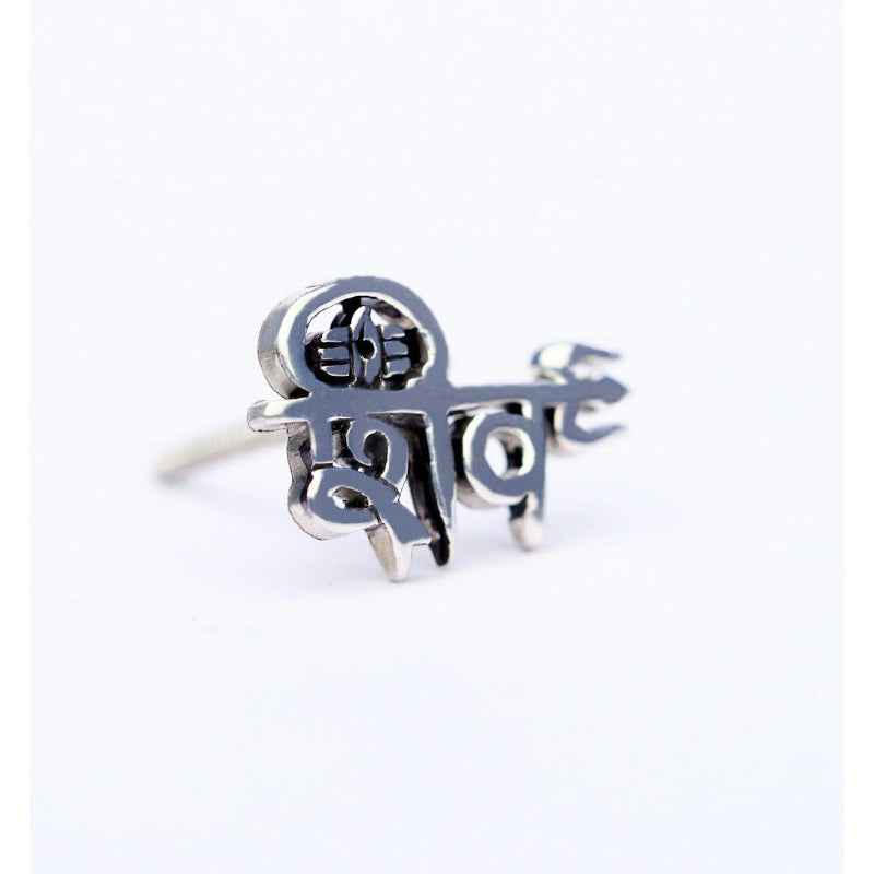 Shiv silver earring
