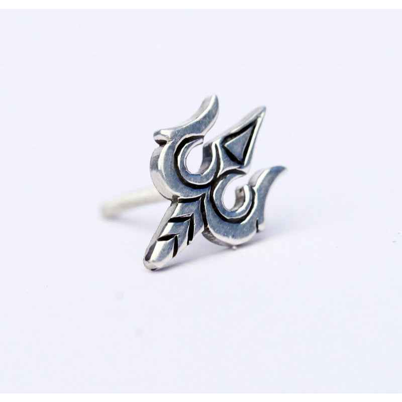 Silver Trishul Earring