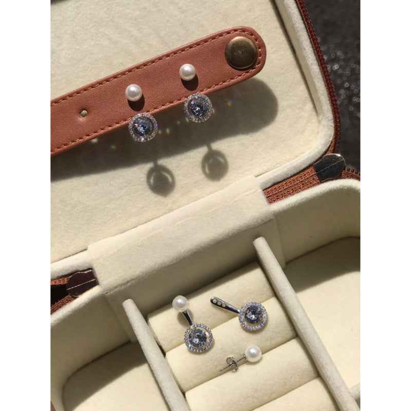 Circle diamond earring 2 in 1