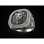 Load image into Gallery viewer, Antique Silver Lion Ring
