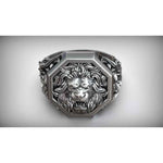 Load image into Gallery viewer, Versace Silver Lion Ring
