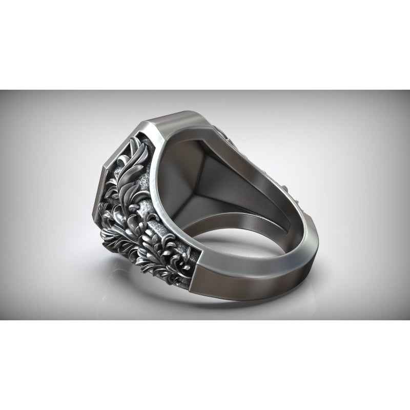 Versace Silver Lion Ring