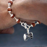 Load image into Gallery viewer, Rudraksha Bracelet with Damru
