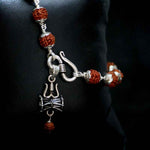 Load image into Gallery viewer, Silver Trishul Pendant with Rudraksha Bracelet
