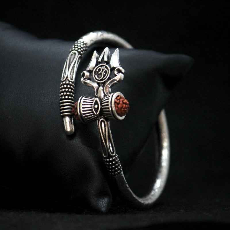 New Stylish Trishul Bangle with Rudraksha
