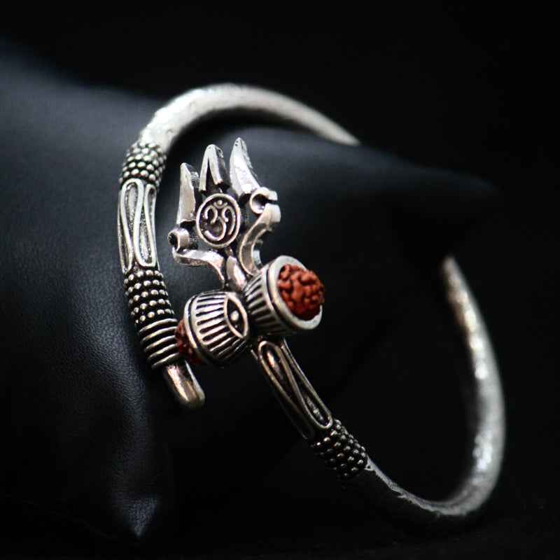 New stylish trishul bangle with rudraksha