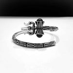 Load image into Gallery viewer, Stylish Trishul Bangle With Black Beads
