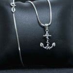 Load image into Gallery viewer, Anchor Pendent with Silver Chain

