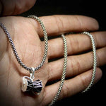 Load image into Gallery viewer, Damru Pendant with Oxidised Chain
