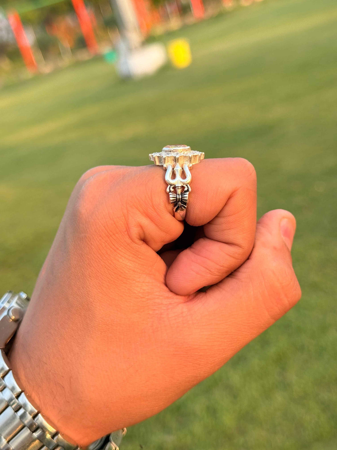 New Trishul Silver Ring