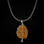 Load image into Gallery viewer, 2 Mukhi Rudraksha Pendent + Oxidised Chain
