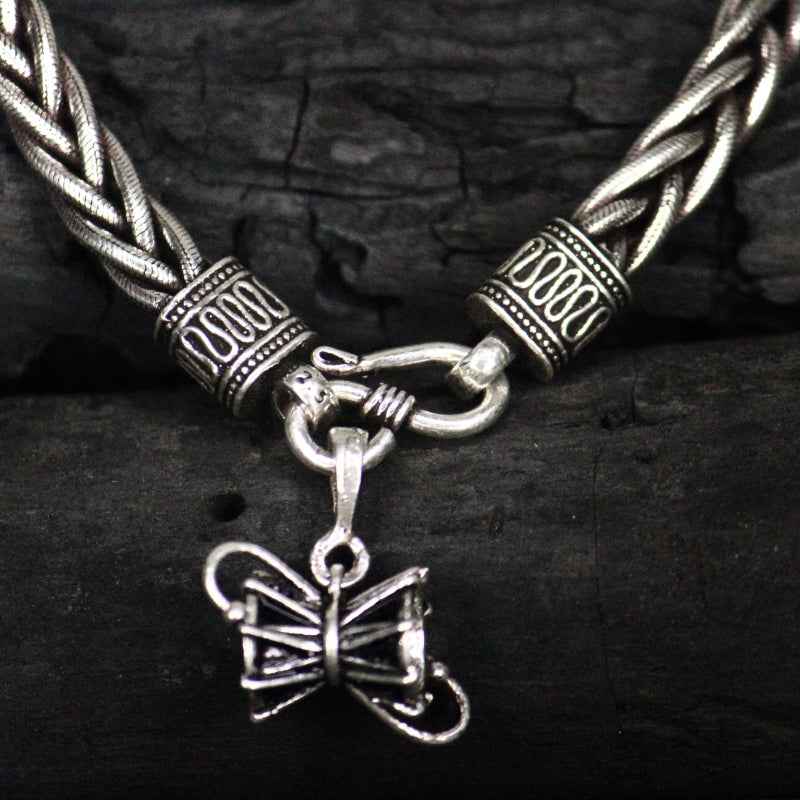 Stylish Silver Bracelet With Damru Pendent