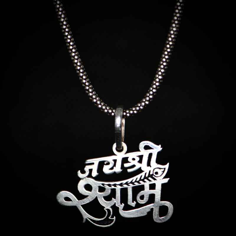 Jay shree shyam pendent with oxidised chain