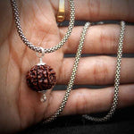 Load image into Gallery viewer, 7 Mukhi Pendent with Silver Oxidised Chain
