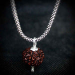 Load image into Gallery viewer, 7 Mukhi Pendent with Silver Oxidised Chain
