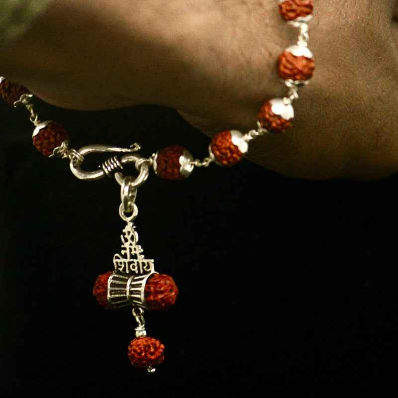 Om namah shivay silver bracelet