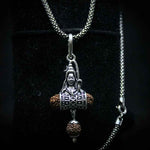 Load image into Gallery viewer, Shiv Damru Rudraksha Pendant with Oxidised Chain
