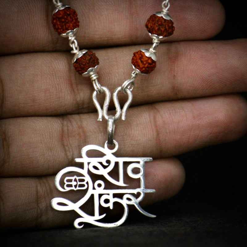 Shiv Shankar  Pendent with Orignal Rudraksha Mala