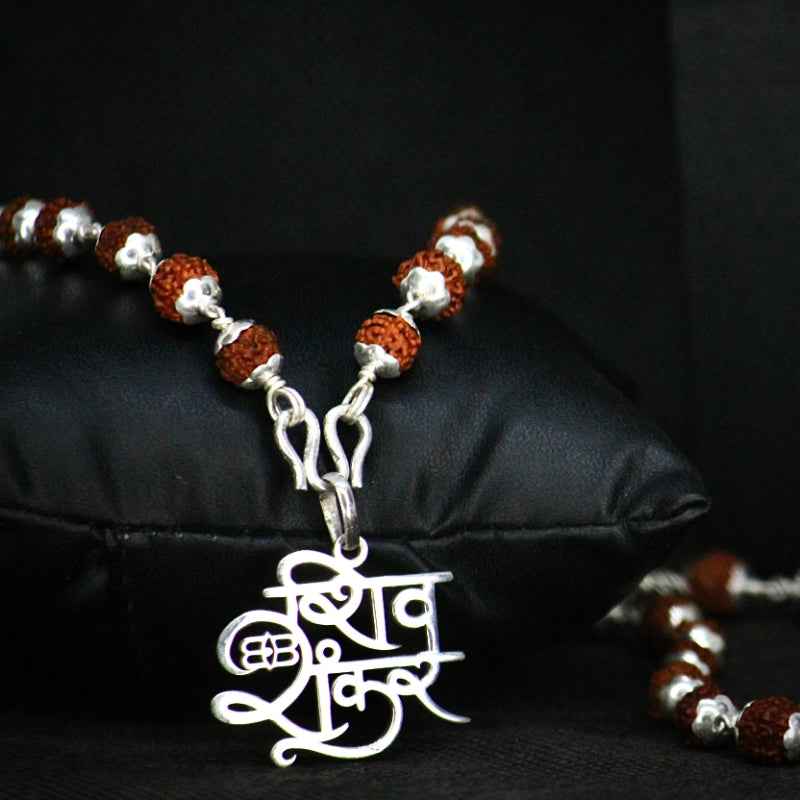 Shiv Shankar  Pendent with Orignal Rudraksha Mala