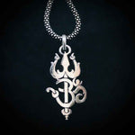 Load image into Gallery viewer, Trishul om Pendant with Oxidised Chain

