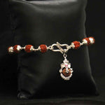 Load image into Gallery viewer, Silver Ganesha Pendant Rudraksha Bracelet
